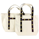 Medium tote in front, large tote behind