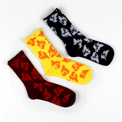 Assorted Flame Socks - Pack of 3