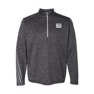 Women's Adidas Brushed Terry Heathered Quarter-Zip Pullover